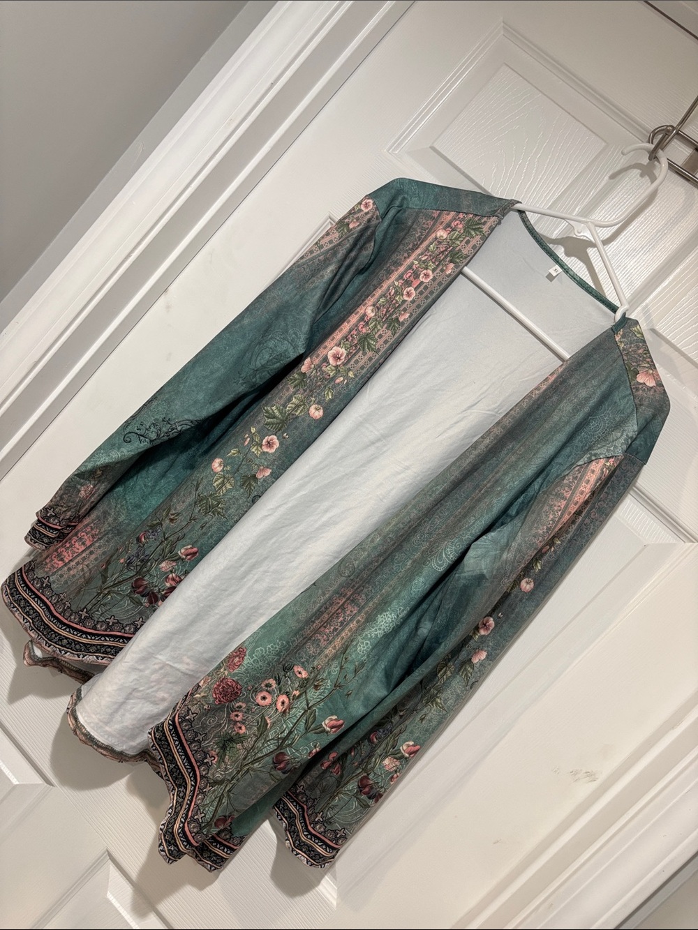 Floral Open Front Kimono Cardigan